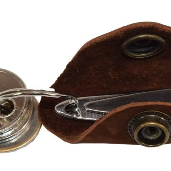 Hide & Drink Accessories - Rustic Leather Nail Clipper Keychain Carry Travel Secure Snap Handmade